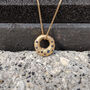 Fairtrade Gold And Deep Blue Sapphire Hubble Necklace, thumbnail 1 of 2