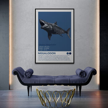 Sharks And Orca Wall Art Prints Set Of Seven, 8 of 8