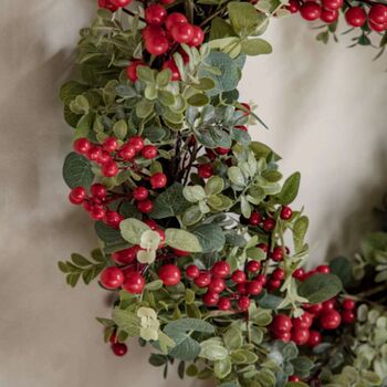 Windsor Wine Red Berry Wreath, 5 of 7