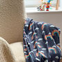 Soft Cosy Cuddly Kids Toddler Blanket Bee Rainbow Grey, thumbnail 3 of 4