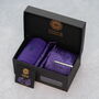 Cadbury Purple Wedding Tie Set And Socks Groomsmen Gift, thumbnail 1 of 7
