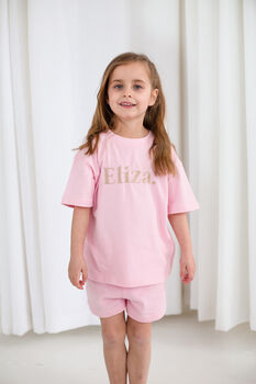 Personalised Embroidered Name T Shirt And Short Set, 2 of 5