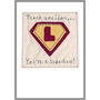 Personalised Superhero Thank You Card For Him, thumbnail 2 of 12