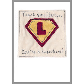 Personalised Superhero Thank You Card For Him, 2 of 12