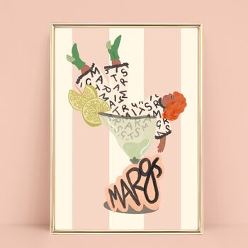 Lime Rita Margarita Cocktail Art Print, 5 of 6