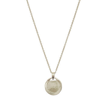 Sterling Silver Coin Pendant Necklace By Koukla London