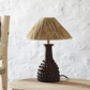 Brown Bobbled Raffia Table Lamp, thumbnail 2 of 2