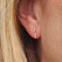 Modern Gold Studs With Gem Stone, thumbnail 2 of 8