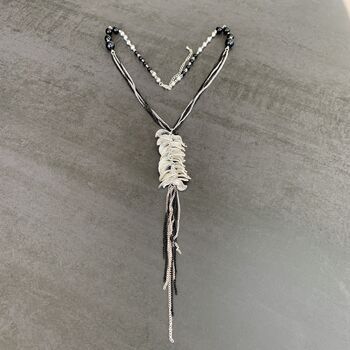 Long Black Feather Necklace, 2 of 3