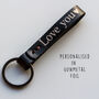 Key To My Heart Special Occasion Leather Keyring, thumbnail 2 of 5