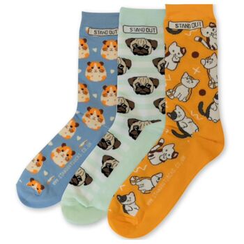 The Animals Socks Box Letterbox Gift, Three Pairs, 2 of 3