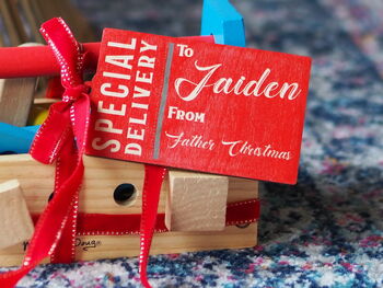 Large Christmas Gift Sack Wooden Tags, 7 of 11