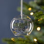 Personalised Geese Family Christmas Glass Dome Bauble, thumbnail 2 of 3