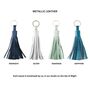 Metallic Leather Tassel Keyring, thumbnail 4 of 5