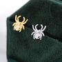 Spider Stud Earrings In Sterling Silver, thumbnail 1 of 12