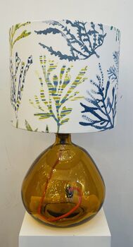 Orange 29cm Recycled Handmade Glass Table Lamp, 4 of 8