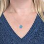The Circle Labradorite Necklace, Silver, thumbnail 2 of 6