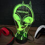 Personalised Alien Neon Light Up Gaming Headphone Stand, thumbnail 3 of 5