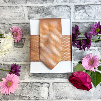 Spice Woven Wedding Tie Set, 3 of 6