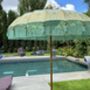 Mint Green And Gold Hand Painted Garden Parasol, thumbnail 1 of 4