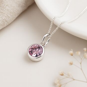 Personalised Sterling Silver June Birthstone Alexandrite Pendant Necklace, 2 of 9