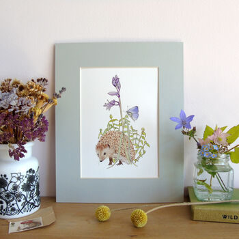 Hedgehog And Bluebell A5 Giclee Fine Art Print, 12 of 12