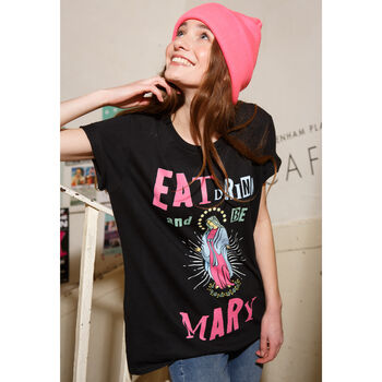 Eat Drink And Be Mary Women's Christmas T Shirt, 3 of 8