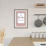 A4 Modern, Art Print, 'Our beautiful chaos' Red Stripes, thumbnail 2 of 7