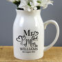 Personalised Mr And Mrs Flower Jug Vase, thumbnail 3 of 4