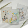 Set Of Hand Painted Teddy Bear Greetings Cards, thumbnail 1 of 4