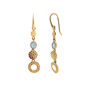 Lakshmi Blue Topaz Drop Earrings Silver Or Gold Plated, thumbnail 5 of 9