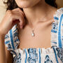 Molten Sterling Silver Teardrop Moonstone Necklace, thumbnail 3 of 12