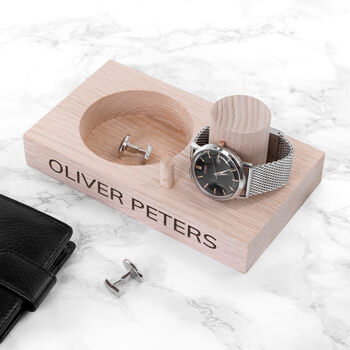 Personalised Oak Watch Stand, 6 of 7