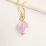 Amethyst Gemstone Gold Plated Chain Necklace, thumbnail 1 of 3