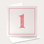 Personalised 1st Birthday Card Pink Scalloped Edge Design, thumbnail 1 of 4