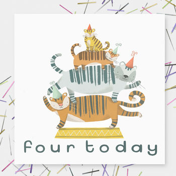 'Four Today' Birthday Card, 2 of 2