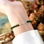 Amanda Chrysoprase Natural Stone Silver Charm Bracelet, thumbnail 2 of 7