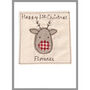 Personalised Reindeer 1st Christmas Card For Girl / Boy, thumbnail 2 of 9