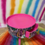 Hot Pink And Orange Leopard Print Round Bedside Table, thumbnail 5 of 7