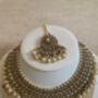 Indian Antique Gold Plated Pearl Mala Set, thumbnail 4 of 9