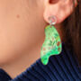 Sterling Silver Iridescent Summer Flowers Earrings, thumbnail 2 of 3