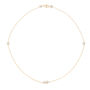 Rose, Silver Or Gold Six Pearl Choker Necklace, thumbnail 2 of 12