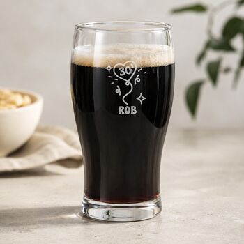 30th Birthday Pint Glass, 5 of 12