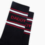 Daddy Organic Cotton Sports Socks In Black, thumbnail 2 of 4