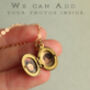 Tiny Thistle Oval Personalised Locket Necklace, thumbnail 2 of 10