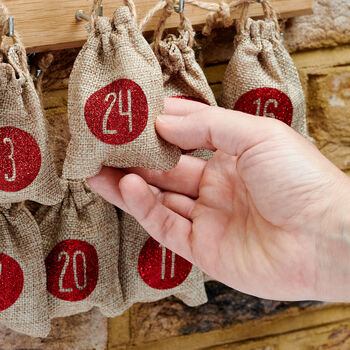 Personalised Wooden Christmas Advent Calendar, 6 of 12