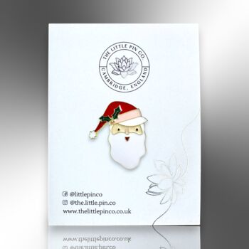 Santa Claus, Father Christmas Festive Enamel Pin Badge, 4 of 8