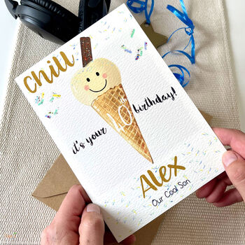 Personalised Ice Cream Age Birthday Card, 5 of 10