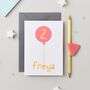 Personalised Birthday Balloon Card, thumbnail 2 of 8