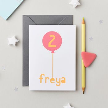 Personalised Birthday Balloon Card, 2 of 8